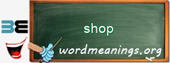 WordMeaning blackboard for shop